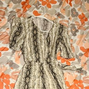 Super Soft Snakeskin Wrap Dress L/XL